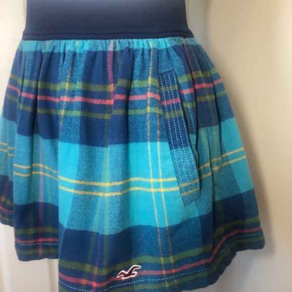 Hollister plaid winter mini skirt cotton EUC - Picture 3 of 9